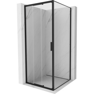 Posuvný sprchový kout Mexen Exo 95 x 95 cm, průhledný, černý - 8153-095-095-70-00