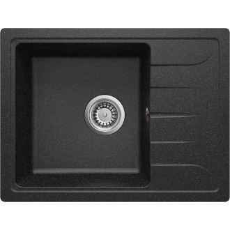 Deante Granitový jednodřez Adel s krátkým odkapem 580 × 440 × 163, grafitový ZLM_211A