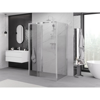 Mexen Exo-3S kabina prysznicowa 3-ścienna rozsuwana 85 x 95 cm, transparent, chrom - 8153-085-095-01-00-3S