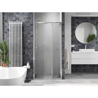 Posuvné sprchové dveře Mexen Linea 80 cm, průhledné, chrom - 8E1-080-000-01-01