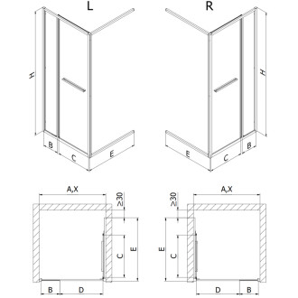 Posuvné sprchové dveře Mexen Linea 100 cm, průhledné, chrom - 8E1-100-000-01-01