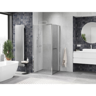 Mexen Linea kabina prysznicowa rozsuwana 80 x 80 cm, transparent, chrom - 8E1-080-080-01-01