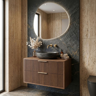 Koupelnová skříňka pod umyvadlo Rea Mono 80cm Brown