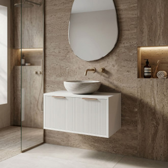 Koupelnová skříňka pod umyvadlo Rea Core 80cm White