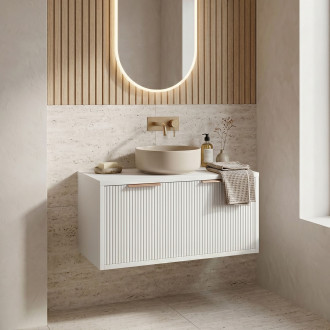 Koupelnová skříňka pod umyvadlo Rea Core 80cm White