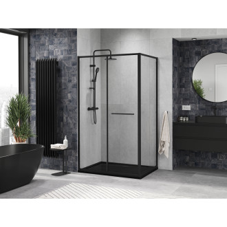 Mexen Linea kabina prysznicowa rozsuwana 120 x 80 cm, transparent, czarna - 8E1-120-080-70-70