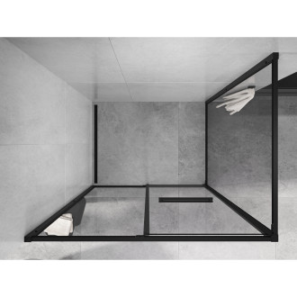 Mexen Linea kabina prysznicowa rozsuwana 110 x 85 cm, transparent, czarna - 8E1-110-085-70-70