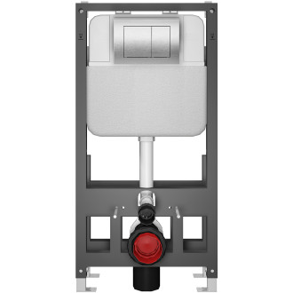 CERANO - Kompletní WC set Basic/Forte - černá matná - WC tlačítko Maxio/Stříbrná - volně stojící - předstěnová instalace - 51x36 cm