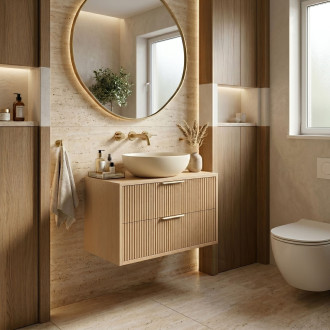 Koupelnová skříňka pod umyvadlo Rea Mono 60cm Beige