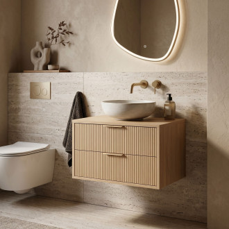 Koupelnová skříňka pod umyvadlo Rea Mono 80cm Beige