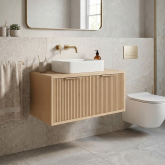 REA Core Koupelnová skříňka pod umyvadlo 80cm Beige REA-M0407
