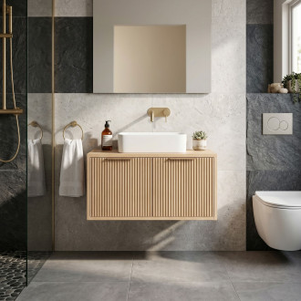 Koupelnová skříňka pod umyvadlo Rea Core 80cm Beige