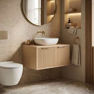 Koupelnová skříňka pod umyvadlo Rea Core 80cm Beige