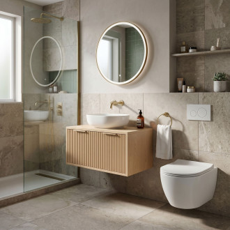 Koupelnová skříňka pod umyvadlo Rea Core 80cm Beige