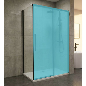 LUXOR BLACK boční stěna 1000mm, čiré sklo GU5610B