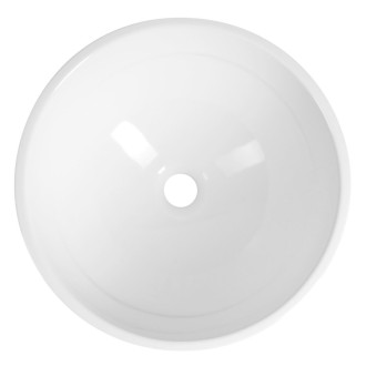 MOON keramické umyvadlo na desku, průměr 43cm, bílá