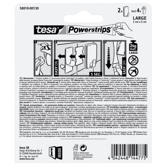Háček Tesa Powerstrips bílá 580100013020