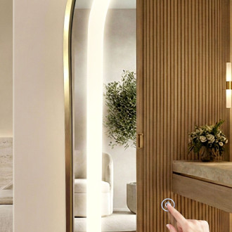 Zrcadlo LED Orbit 50x160cm Brush Gold