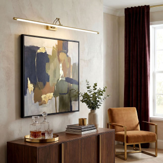 Koupelnové nástěnné LED svítidlo SWE024-1W 80cm Brush Gold