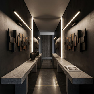 Koupelnové nástěnné LED svítidlo APP1868-1W 80 cm Black