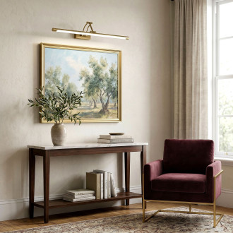 Koupelnové nástěnné LED svítidlo SWE023-1W 60cm Brush Gold