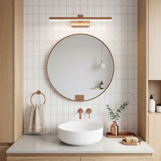 Koupelnové nástěnné LED svítidlo SWE013-1W 43cm BRUSH COPPER