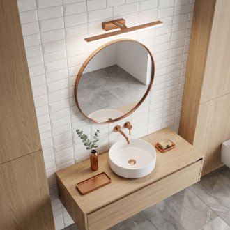 Koupelnové nástěnné LED svítidlo SWE013-1W 43cm BRUSH COPPER