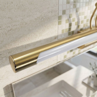 Koupelnové nástěnné LED svítidlo SWE022-1W 42cm Brush Gold