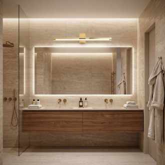 Koupelnové nástěnné LED svítidlo SWE044-1W 60cm GOLD