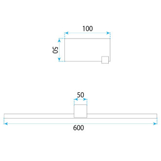 Koupelnové nástěnné LED svítidlo SWE044-1W 60cm GOLD