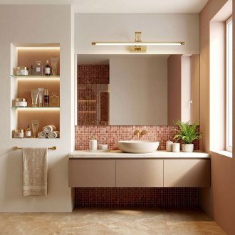 Koupelnové nástěnné LED svítidlo SWE021-1W 80cm Gold