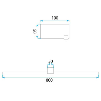Koupelnové nástěnné LED svítidlo SWE050-1W 60 cm Black