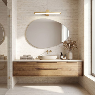 Koupelnové nástěnné LED svítidlo SWE047-1W 60cm GOLD BRUSH