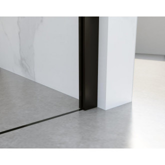 Walk-in sprchový kout LAGOS BLACK NEW 200 s otočným panelem
