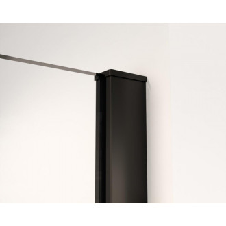 Walk-in sprchový kout LAGOS BLACK NEW 200 s otočným panelem