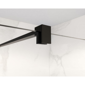Walk-in sprchový kout LAGOS BLACK NEW 200 s otočným panelem