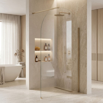 Sprchová zástěna Rea Heaven Brush Gold 90