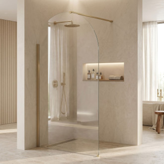 Sprchová zástěna Rea Heaven Brush Gold 110