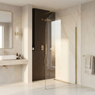 Sprchová zástěna Rea Heaven Brush Gold 110