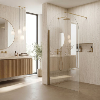 Sprchová zástěna Rea Heaven Brush Gold 120