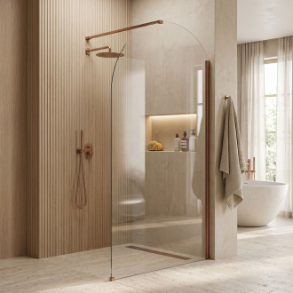 Sprchová zástěna Rea Heaven Brush Copper 120