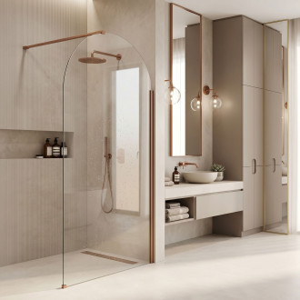 Sprchová zástěna Rea Heaven Brush Copper 120