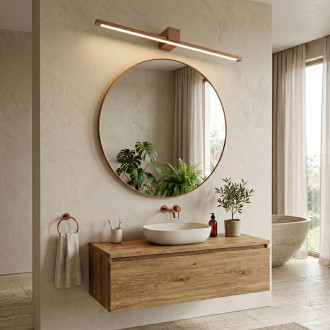 Koupelnové nástěnné LED svítidlo SWE054-1W 80 cm COPPER BRUSH