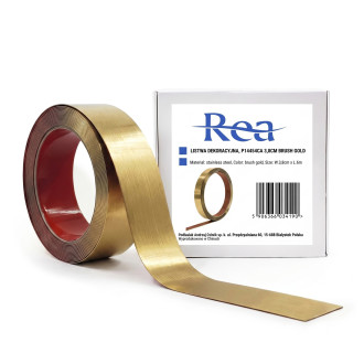 REA Samolepicí dekorativní lišta Rea P14454CA 3,8cm Brush Gold HOM-09986