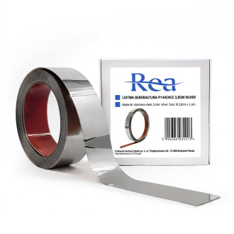 REA Samolepicí dekorativní lišta Rea P14454CC 3,8cm Silver HOM-09988