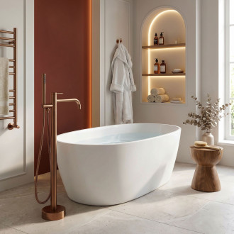 REA Volně stojící baterie Rea Clif Brush Copper REA-B7504