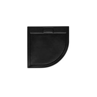 Set čtvrtkruhový kout ZARYA BLACK + vanička AXIM STONE EFFECT