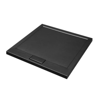Set čtvercový kout ZARYA BLACK + vanička AXIM STONE EFFECT
