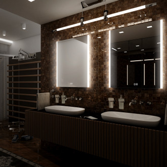 LED zrcadlo 400x600 se dvěma dotykovými senzory
