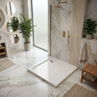 REA Sprchová akrylová vanička Belmond White 90x90 REA-K4371